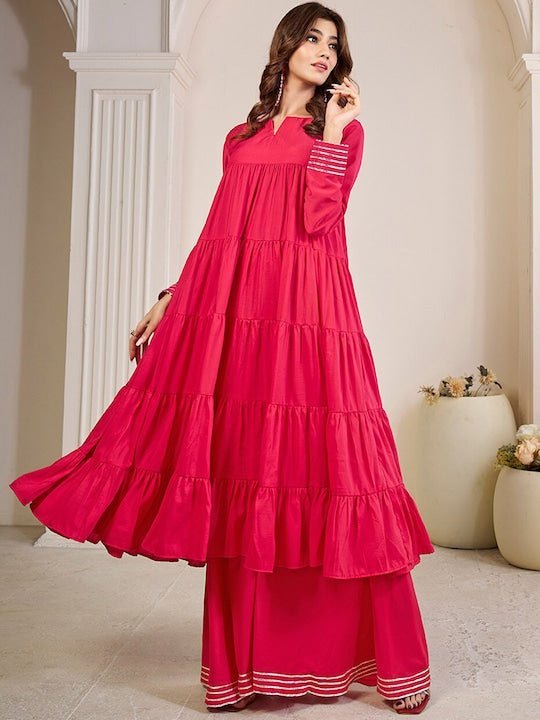 Sharara Suit With Long Kurti | Punjaban Designer Boutique